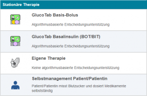 Therapieformen in GlucoTab 7.0
